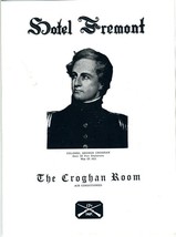 The Croghan Room Menu Hotel Fremont 1950&#39;s Fremont Ohio - £59.31 GBP