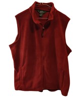 Women&#39;s Woolrich Fleece Vest Size 2XL Zipper Front Red - £13.38 GBP