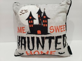 Spooky Night Haunted House Home Sweet Haunted Home Throw Pillow New - £23.58 GBP
