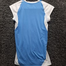 Under Armour Shirt Women Small Blue Heat Gear Mesh Side Jersey Cute Top ... - £3.53 GBP
