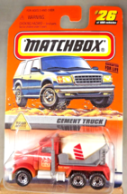 1999 Matchbox #26 Road Work Series 6 Peterbilt CEMENT TRUCK Orange w/Chrome 8 Sp - £9.83 GBP