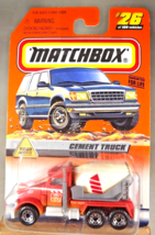 1999 Matchbox #26 Road Work Series 6 Peterbilt CEMENT TRUCK Orange w/Chr... - £9.83 GBP