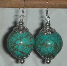 Genuine Turquoise Beads Earrings - $17.99