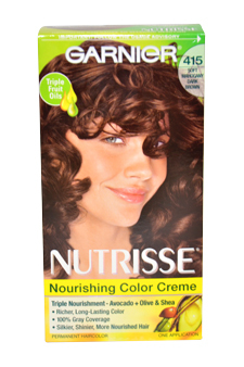 Nutrisse Nourishing Color Creme # 415 Soft Mahogany Dark Brown by Garnier for Wo - $47.99