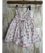 Vintage Little Bitty 24 Month Baby Pink Floral Sundress Eyelet Cottagecore - $19.99
