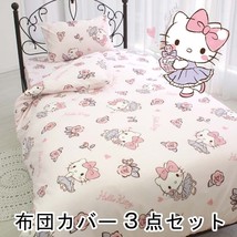 Sanrio hello kitty rose pink Bed sheets Set Duvet cover Fitted sheet Pillow case - £80.09 GBP
