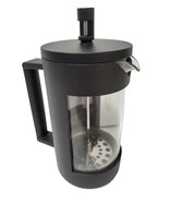 French Press Matte Black Glass Plastic 2 Cup Coffee Maker - £12.48 GBP