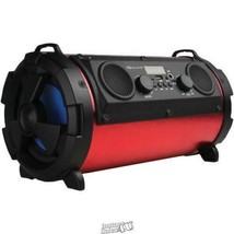 Supersonic IQ-1525BT-RD Wireless Speaker LED Red USB Bluetooth Aux &amp; Mic... - £37.34 GBP