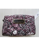 Marc Jacobs Cosmetic Bag Quilted Paisley Pouch Large Aubergine NEW - £55.39 GBP
