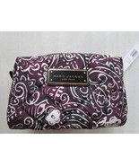 Marc Jacobs Cosmetic Bag Quilted Paisley Pouch Large Aubergine NEW - $89.50