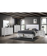 Haiden Queen Bed with Storage LED - White Finish - £507.14 GBP