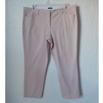 Worthington Soft Pink Ankle Chinos Pants Flat Front Stretch Cotton Women 18 - £12.60 GBP