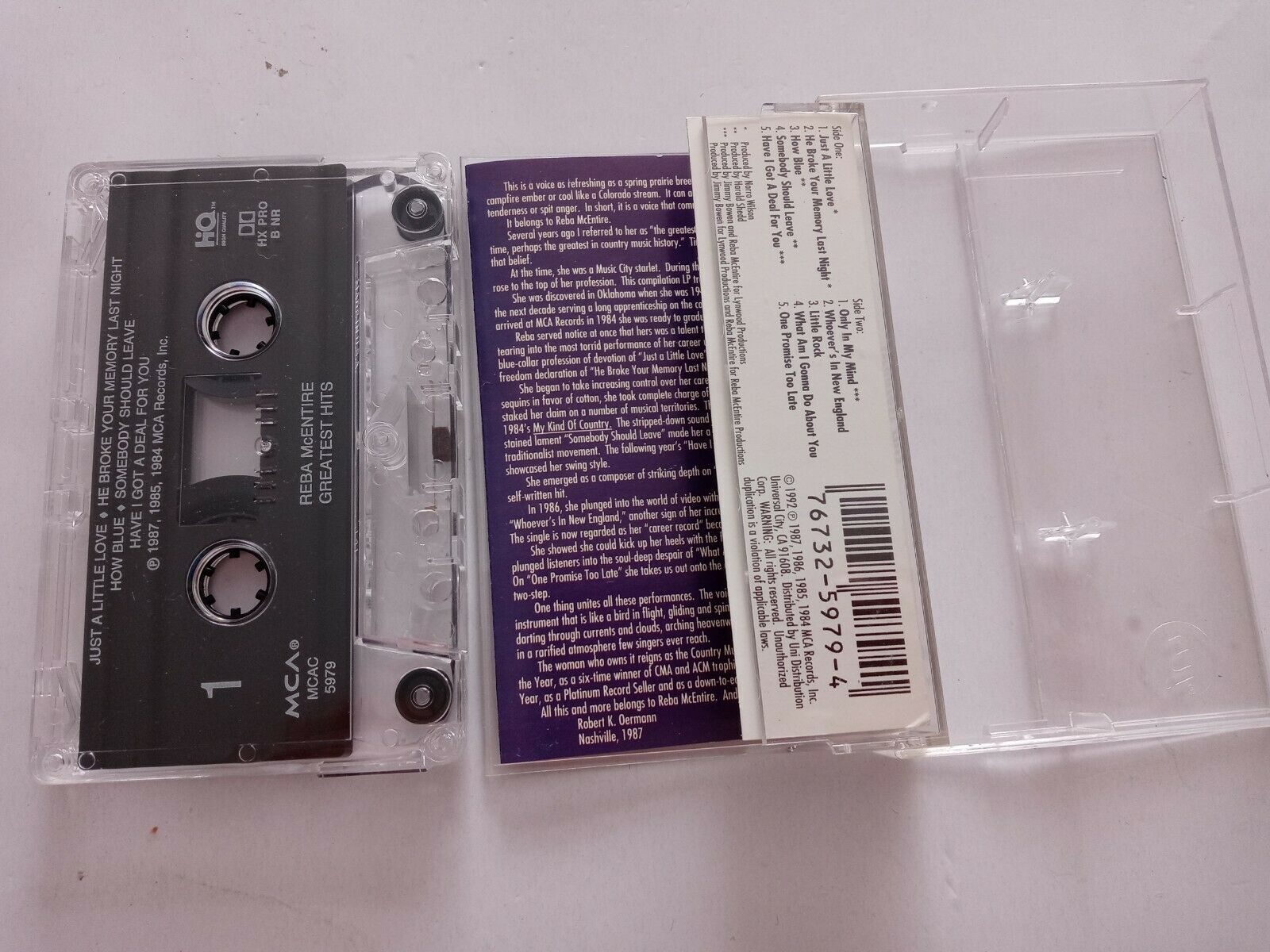 Reba McEntire's Greatest Hits (Cassette, 1992 MCA Records) RARE VERY GOOD Item image 4