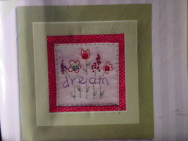 Embroidery Kit With Frame &quot;Dream&quot; 7.625&quot; x 7.625&quot; (19.4cm) - £6.27 GBP