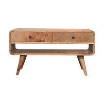 Artisan Furniture Reverse Curve Oak-ish Media Unit - $282.00