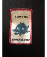 "I LOVE ME SNORKELDORF" SEW ON PATCH - $2.00