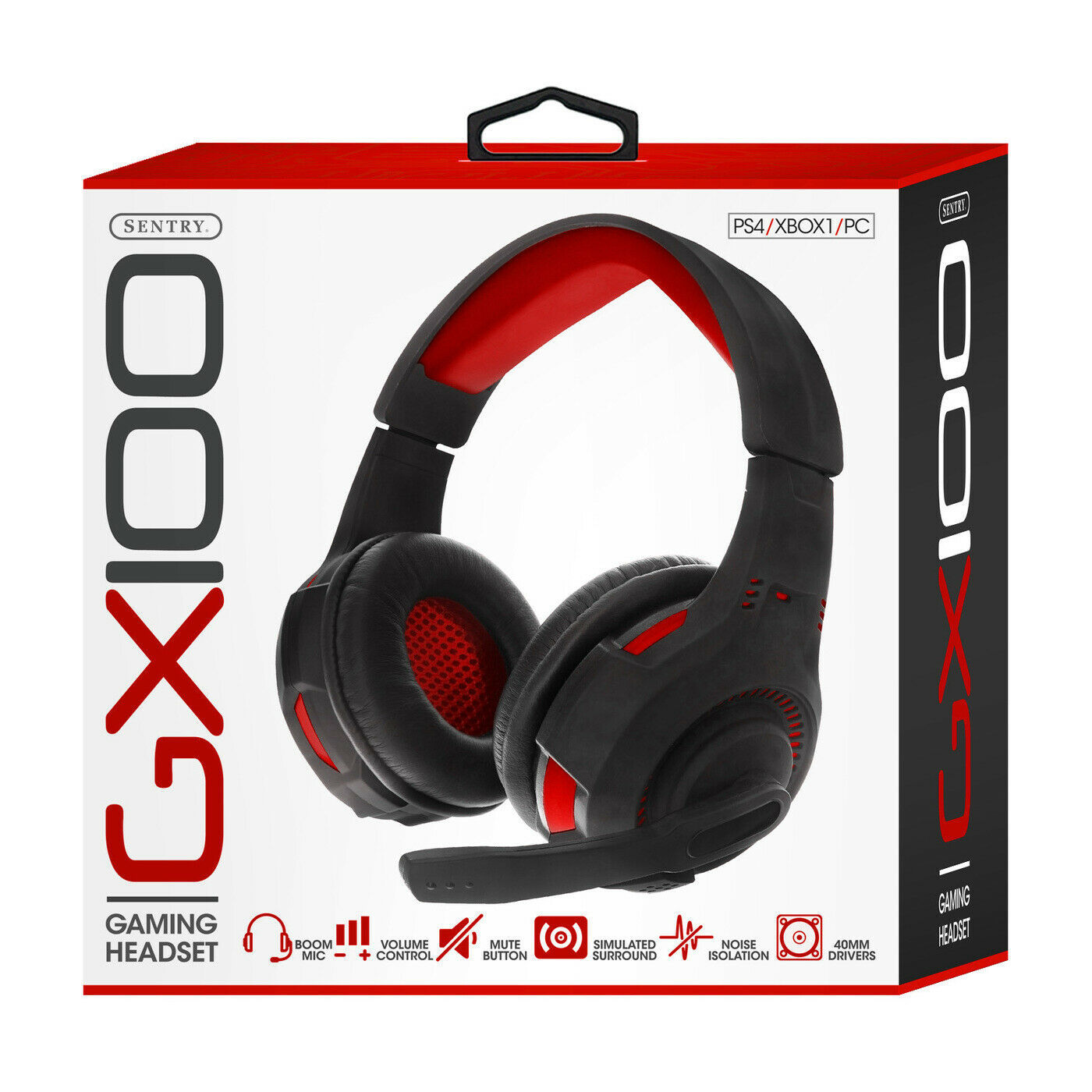 GX100 Gaming Headset In Red 06ST HS GX100RD By Sentry Industries