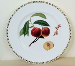 Vintage Queen&#39;s Horticultural Socity Art by Hooker Dinner Plate Peach 10 3/4&quot; - £10.82 GBP