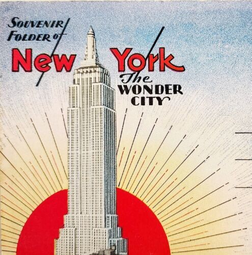 Primary image for New York City Of Wonder Souvenir Folio Colortone Prints Topographic PCBG5G