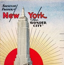 New York City Of Wonder Souvenir Folio Colortone Prints Topographic PCBG5G - £31.59 GBP