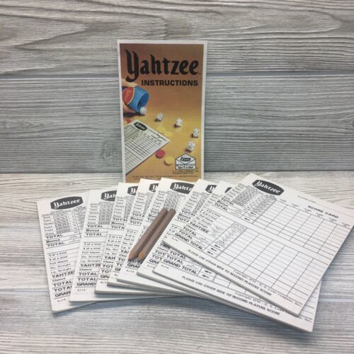 VTG Yahtzee Score Cards 6J74 56 - 75 Total Of 117 Sheets With Vtg Instruction B - £11.85 GBP