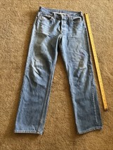 Vintage 90s Levis 501-0115  Blue Made in USA Button Fly Jeans 32x29 - £69.61 GBP