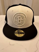 Brooklyn Nets 2 Tone Color New Era Fitted Cap 7 1/4 - £19.90 GBP