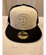 Brooklyn Nets 2 Tone Color New Era Fitted Cap 7 1/4 - £19.41 GBP
