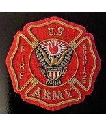 US ARMY FIRE BADGE NEW HAND EMBROIDERED CP MADE FREE SHIP USA - $19.95