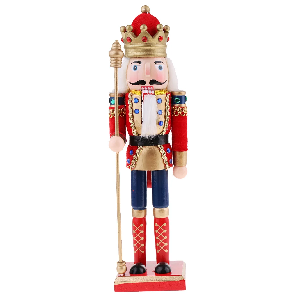 Game Fun Play Toys 30cm Wooden Nutcracker Solider Figures Model Puppet Doll Game - £23.32 GBP