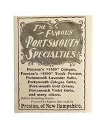 Preston Cologne Perfume 1894 Advertisement Victorian Portsmouth Beauty A... - $366.69 MXN