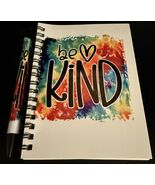 4X6 Notebook with Matching Pen - Be Kind On Rainbow Background - $5.00