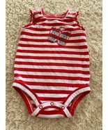 Faded Glory Girls Red White Striped Sleeveless One Piece Blue Butterly 3... - £3.53 GBP
