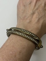 Heidi Daus Hinged Bangle Bracelet Swarovski Crystals RARE FIND! 7.25 Inch - $42.06