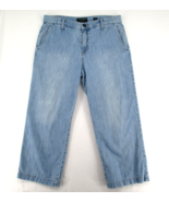 Lucky Brand Jeans Womens 8 Cropped Blue Denim Mid Rise Capri Trouser Cut... - $15.82