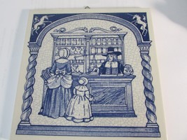 Delft Holland Pill Tile Apothecary Shop Patient Contact Burroughs Wellcome Co 88 - £7.71 GBP