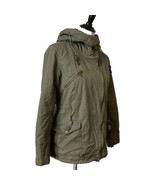 American Rag Cie Women’s Sz M Full Zip Coat Hooded Utility Jacket Green ... - $19.88