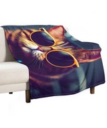 Mondxflaur Cat Throw Blanket Flannel for Couch Living Room Loveseat Offi... - $30.17 CAD+