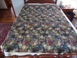 4115. Reversible Green PAISLEY/FALL Print Quilted Fabric - 57&quot; X 2 Yds. - £14.15 GBP