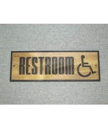 Rustic Retro Style Restroom Handicap Door Sign 10&quot; x 3 1/2&quot; - $19.95
