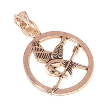 Circle Bird Arrow 925Silver Overlay Hand Carved Designer Circle Pendant - £7.07 GBP