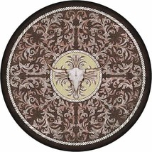 Western Scrimshaw Inspired 8' Round Area Rug - $1,182.20 CAD
