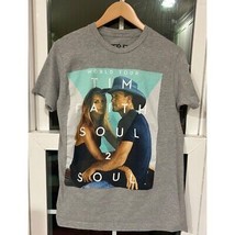 Tim McGraw Faith Hill T-Shirt World Tour Soul To Soul 2018 Gray Size medium - $153.53 MXN