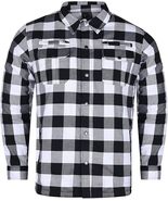Mens Armored Checkered Flannel Biker Shirt, Multiple Waterproof Storage ... - $177.80 CAD