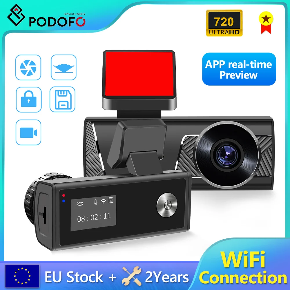 Podofo Full HD 720P Car Dash Cam 720P Speed &amp; Coordinates WiFi Car Dash Camera - £26.25 GBP+