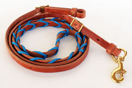 Horse Challenger Made In USA Hermann Oak Leather Paracord Western Reins ... - $36.99