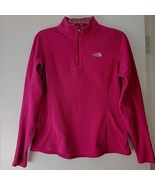 North Face Cerise Jacket Womens M Fleece Polartec Pullover 1/4 Zip Shirt... - $13.95