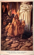 Christ Blessing Little Children, Luray Caverns, vintage post card - £11.87 GBP