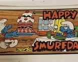 The Smurfs Trading Card 1982 #31 Happy Smurfday - £1.95 GBP