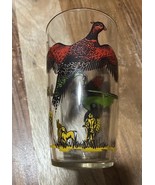 Vintage Hazel Atlas Pheasant Hunter 24 Ounce Tumbler Glass - $267.13 MXN